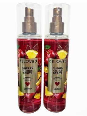 {Set of 2} Beloved CHERRY CITRUS SPRITZ Body Mist ~ Full Size 8 fl oz - NEW